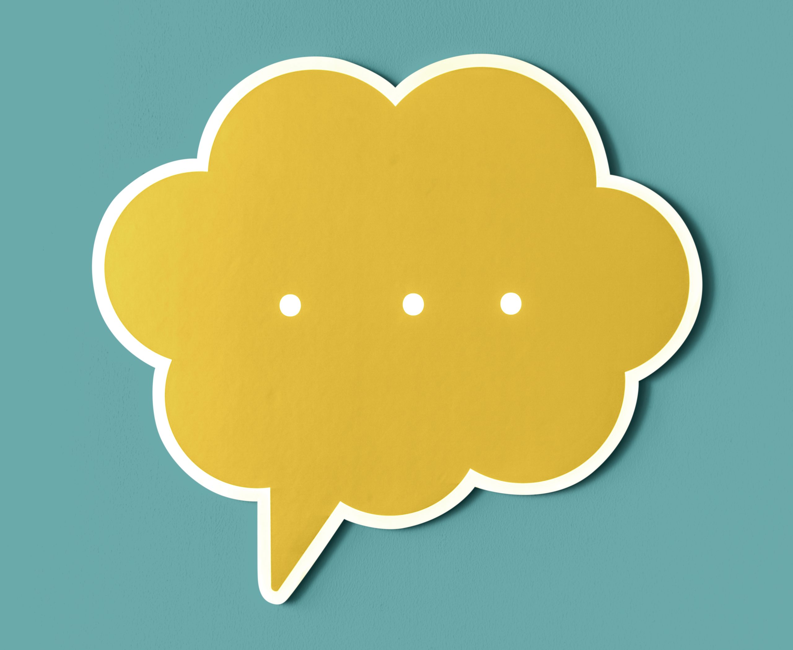Conversation speech bubble cut out